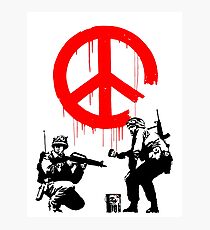 Banksy - Soldiers Painting Peace (CND Soldiers) Photographic Print