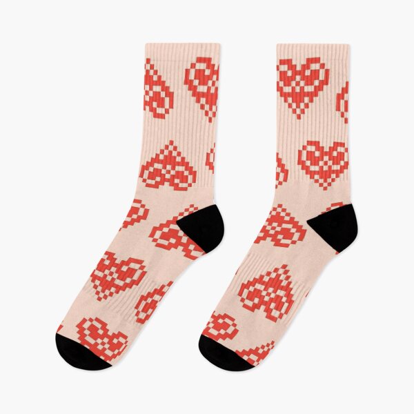 Item preview, Pixel art red heart pattern 3 designed and sold by Gala-life1.