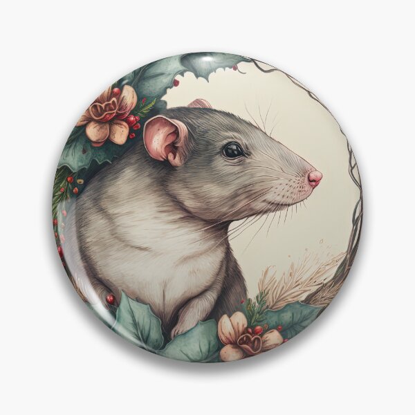 Item preview, Festive Pet Rat Christmas / Winter Holiday designed and sold by Ealaionta Design.