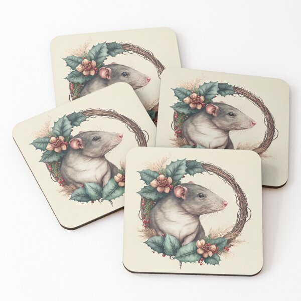 Item preview, Festive Pet Rat Christmas / Winter Holiday designed and sold by Ealaionta Design.