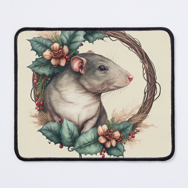 Item preview, Festive Pet Rat Christmas / Winter Holiday designed and sold by Ealaionta Design.
