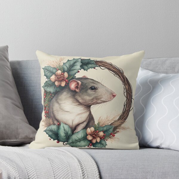 Item preview, Festive Pet Rat Christmas / Winter Holiday designed and sold by Ealaionta Design.
