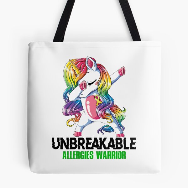 Item preview, Allergies Awareness - Unicorn Allergies Warrior Ribbon UNBREAKABLE designed and sold by Fernandezf.