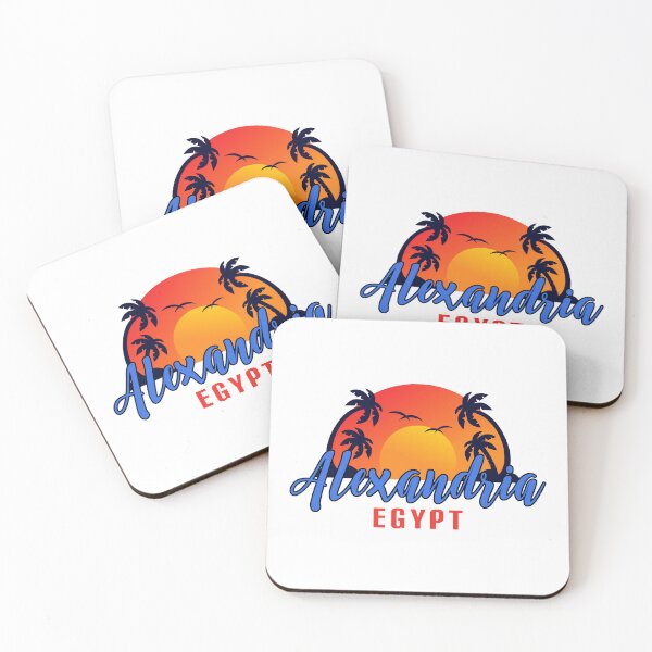 Item preview, Alexandria Egypt Sunset, Palm Trees And Flying Birds designed and sold by EgyptConnection.