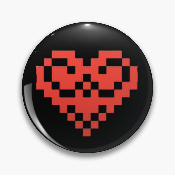 Item preview, Pixel art red heart black background designed and sold by Gala-life1.