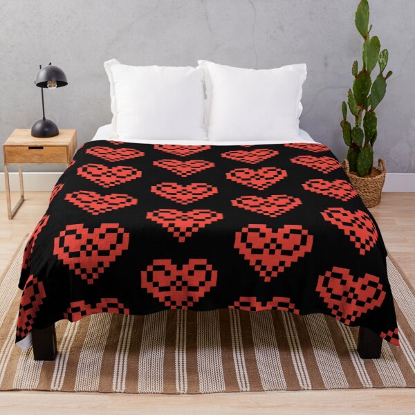 Item preview, Pixel art red heart black background designed and sold by Gala-life1.
