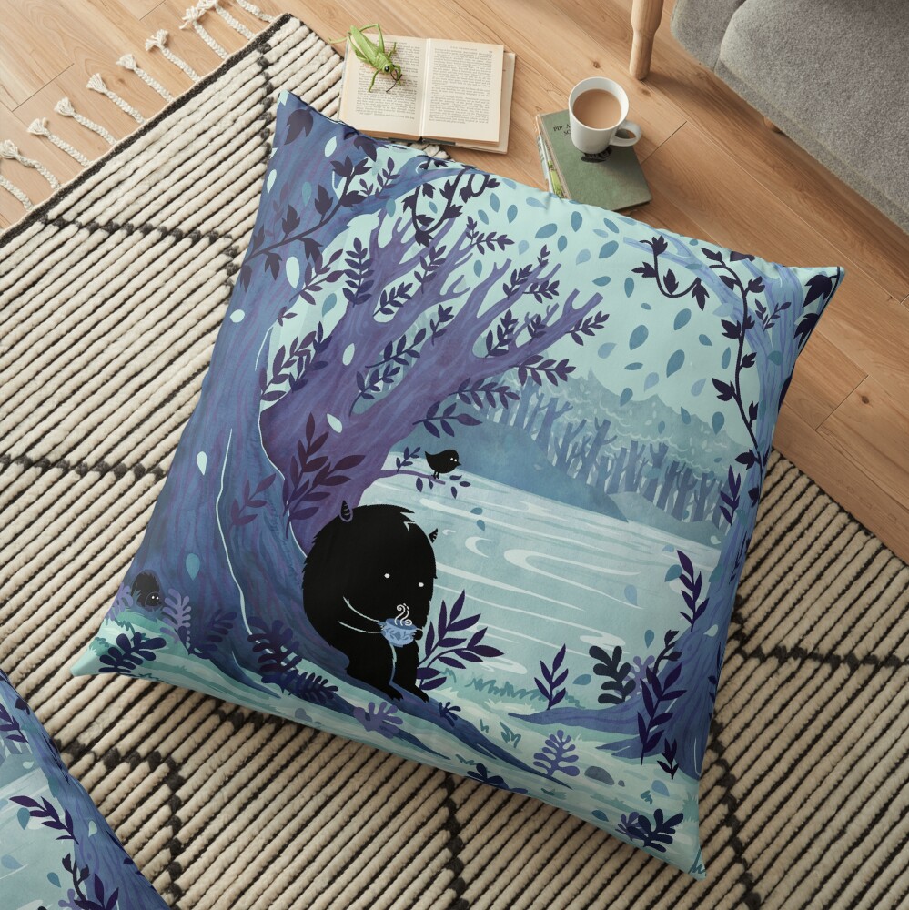 A Quiet Spot of Tea Floor Pillow