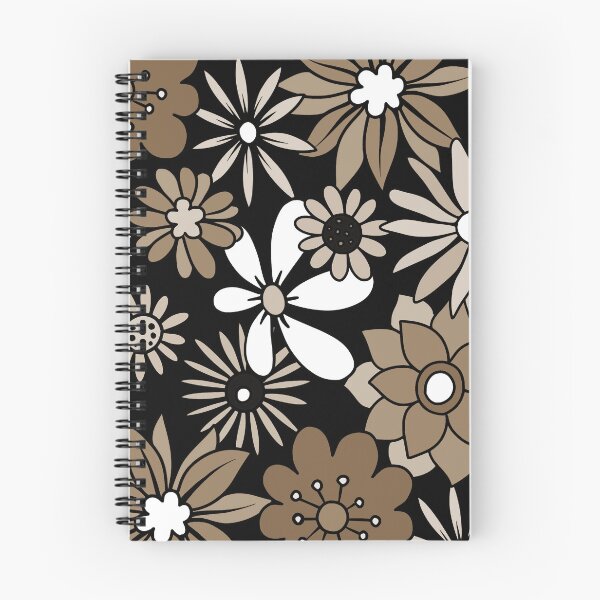 Item preview, Retro 1960's Floral Pattern In Sepia, Black And White designed and sold by DEC02.