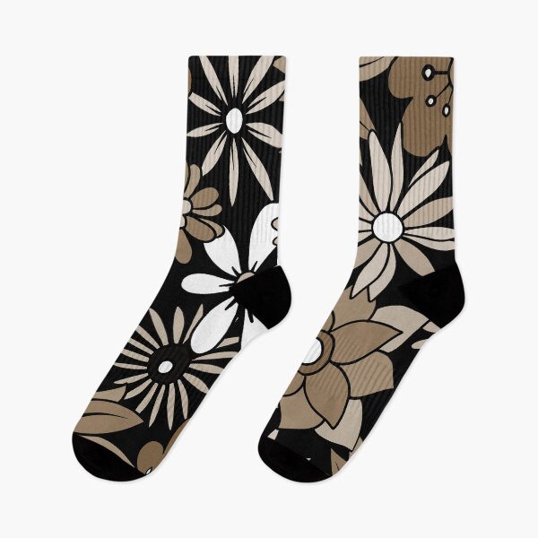 Item preview, Retro 1960's Floral Pattern In Sepia, Black And White designed and sold by DEC02.