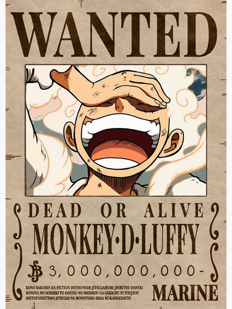 ONE PIECE ANIME WANTED POSTER ( MINI STICKER)