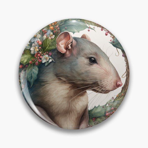 Item preview, Festive Pet Rat Christmas / Winter Holiday designed and sold by Ealaionta Design.