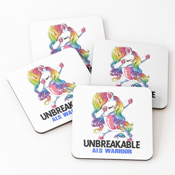 Item preview, ALS Awareness - Unicorn ALS Warrior Ribbon UNBREAKABLE designed and sold by Fernandezf.