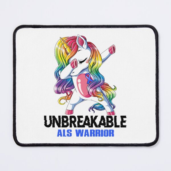 Item preview, ALS Awareness - Unicorn ALS Warrior Ribbon UNBREAKABLE designed and sold by Fernandezf.