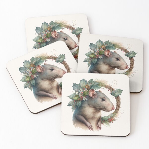 Item preview, Festive Pet Rat Christmas / Winter Holiday designed and sold by Ealaionta Design.