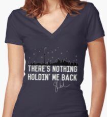 TNHMB Shawn Mendes Women's Fitted V-Neck T-Shirt