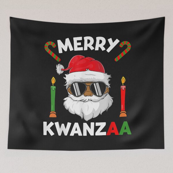 Item preview, African American Christmas Shirts, Merry Kwanzaa Santa Claus T-Shirt designed and sold by Bobby-Bancel.