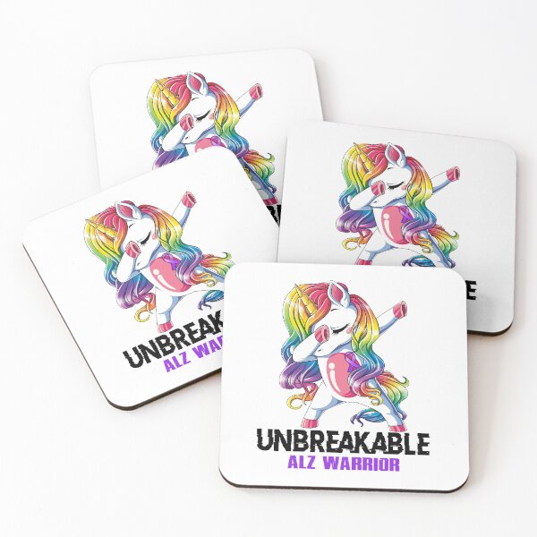 Item preview, ALZ Awareness - Unicorn ALZ Warrior Ribbon UNBREAKABLE designed and sold by Fernandezf.