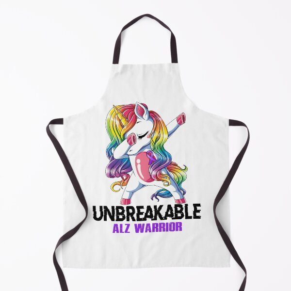 Item preview, ALZ Awareness - Unicorn ALZ Warrior Ribbon UNBREAKABLE designed and sold by Fernandezf.
