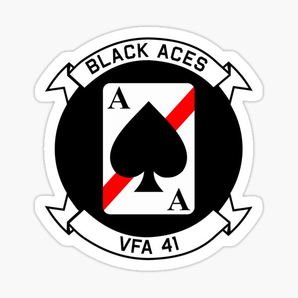 Item preview, USN VFA-41 Strike Fighter Squadron - Roundel Black Aces - Clean Style designed and sold by pzd501.
