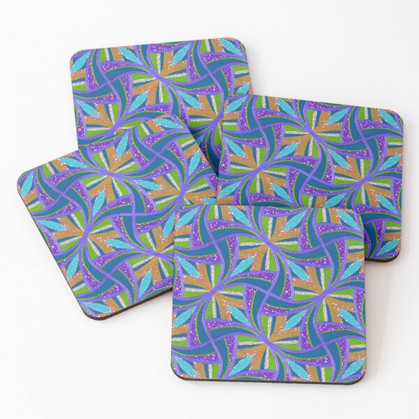 Item preview, Retro Glam pattern teal designed and sold by Jane Izzy Designs.