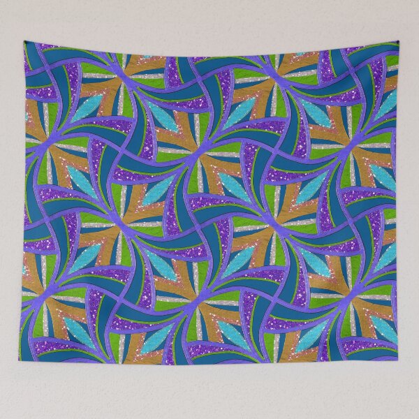 Item preview, Retro Glam pattern teal designed and sold by Jane Izzy Designs.