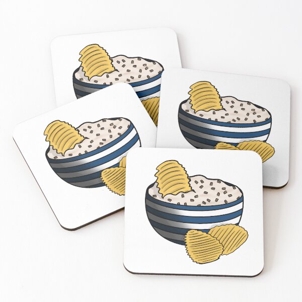 Item preview, Ruffly Potato Chips & Onion Dip designed and sold by honeybeepaper.