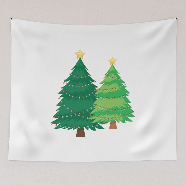 Item preview, Xmas  Decorated Tree - Christmas double green tree  designed and sold by Mannoucha ⭐⭐⭐⭐⭐ ( 1,978 reviews ).