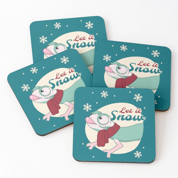 Item preview, Translucent Veiled Chameleon, Christmas Edition! let it snow designed and sold by anacecilia.