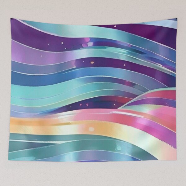 Item preview, Rainbow Colors Flowing Line/Wave Design/Pattern designed and sold by bandjdesigns.
