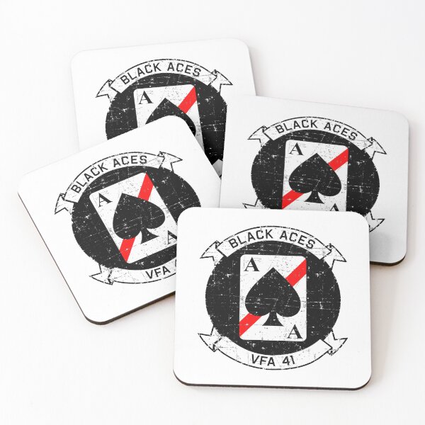 Item preview, USN VFA-41 Strike Fighter Squadron - Roundel Black Aces - Grunge Style designed and sold by pzd501.