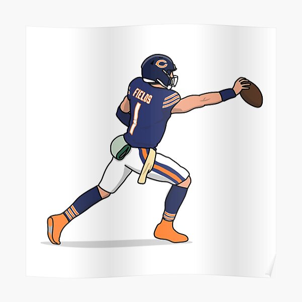 Justin Fields Most By A QB Since 1925 With Chicago Bears NFL Art Decor  Poster Canvas - Kaiteez