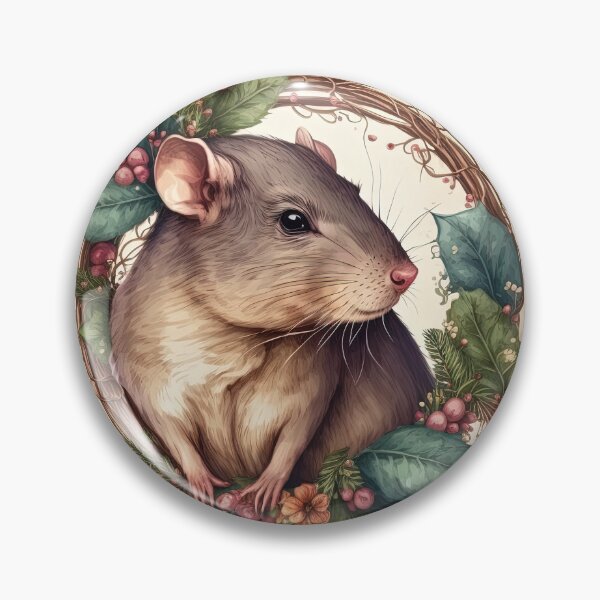Item preview, Festive Pet Rat Christmas / Winter Holiday designed and sold by Ealaionta Design.