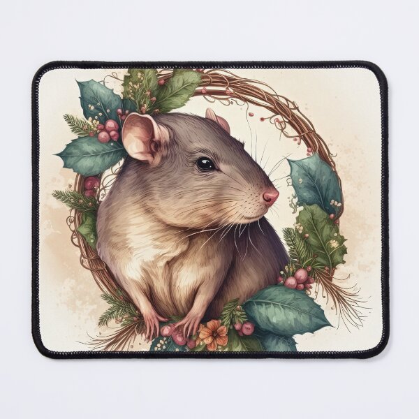Item preview, Festive Pet Rat Christmas / Winter Holiday designed and sold by Ealaionta Design.