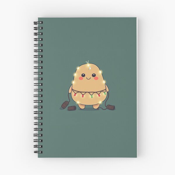Item preview, cute cozy potato wearing christmas lights designed and sold by lysabird.