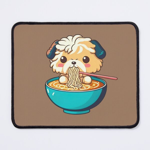 Item preview, Puppy Eating Ramen and Noodles designed and sold by cardinalhill.