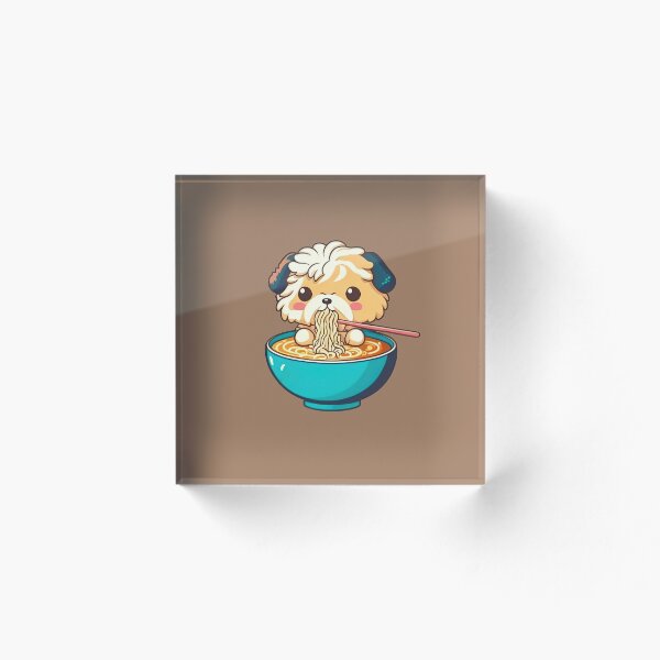 Item preview, Puppy Eating Ramen and Noodles designed and sold by cardinalhill.