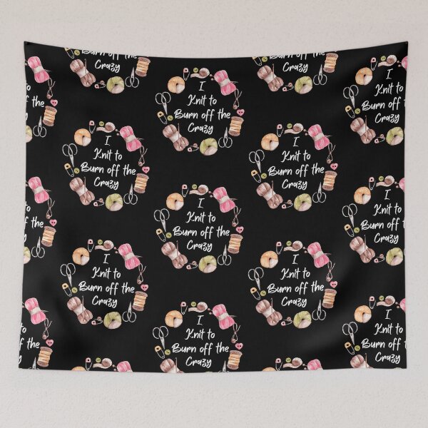 Item preview, I Knit To Burn Off The Crazy - Funny Knitting Quotes  designed and sold by chetan786.