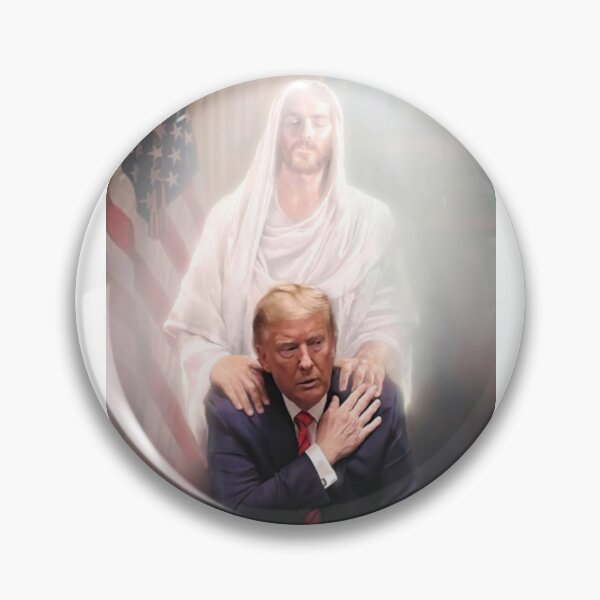 Vista previa del artículo con la obra «Donald Trump - Jesús guíame», diseñado y vendido por Rowena Jones.