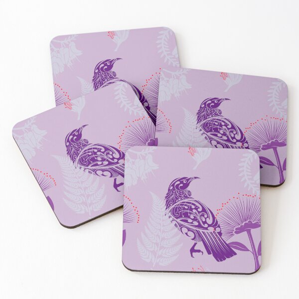 Item preview,  New Zealand Native Tui Bird on a Purple background. designed and sold by Kiwidom.