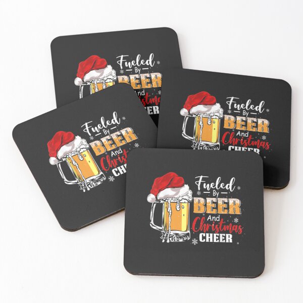 Item preview, Fueled By Beer And Christmas Cheer Funny Xmas Drinker Beer T-Shirt designed and sold by Bobby-Bancel.