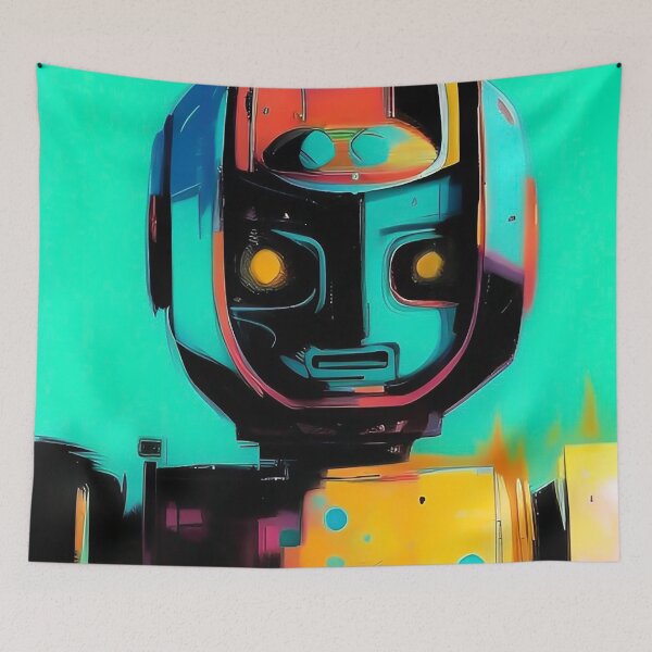 Item preview, Hip Pop Art Robot designed and sold by CattlettArt.