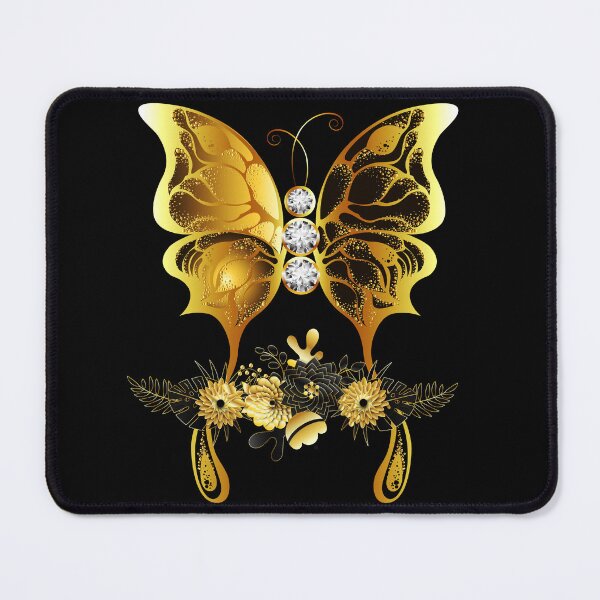 Item preview, Golden Butterfly with Flowers; gold version designed and sold by mbuz90.