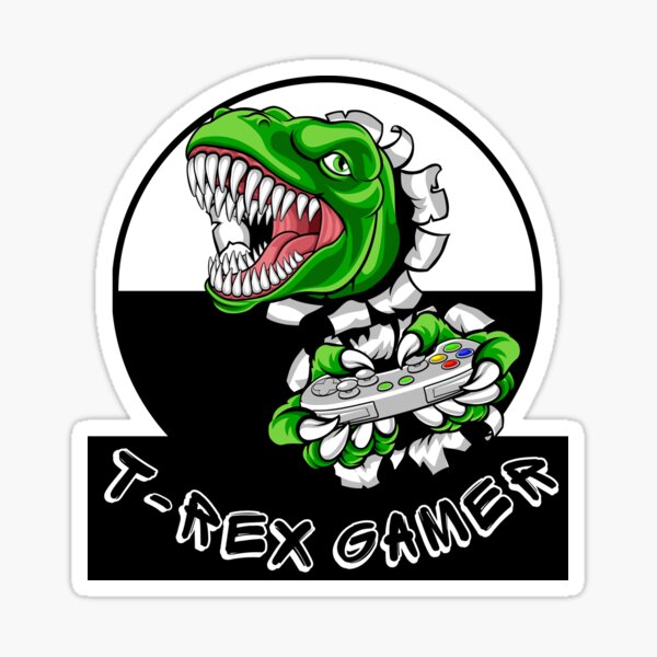 T rex irritado dinossauro gamer que jogar jogo imagem vetorial de  Dovbush94© 335338412