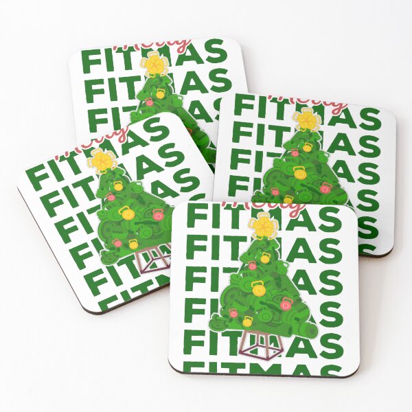 Item preview, Merry Fitmas - Christmas Holiday Workout Fitness Equipment in Christmas Tree designed and sold by Gay-Koala.