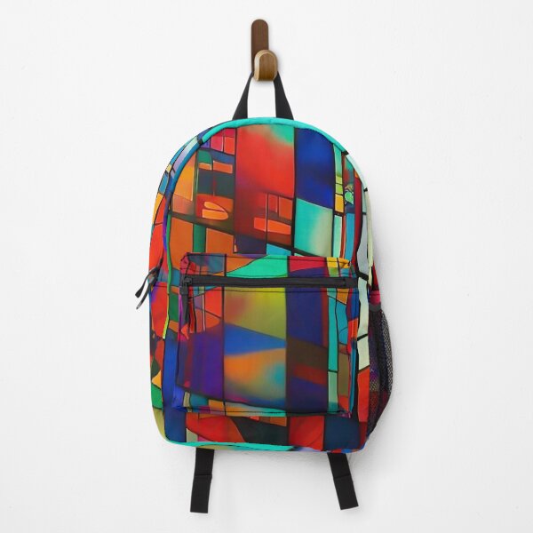 Item preview, Colorful Abstract Geometric Stained Glass designed and sold by CattlettArt.