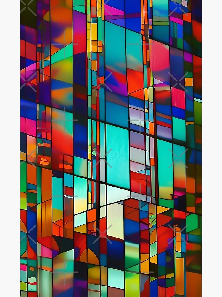 Sharp Stained Glass Series Backdrop Design Abstract Color Glass