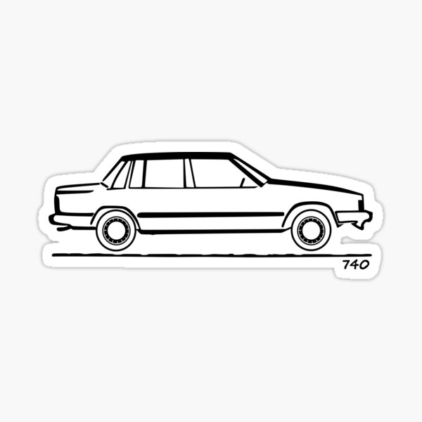 Aufkleber Sticker Umriss Tiefergelegt Fukn Low Volvo 740 Sedan 700 Serie  SE