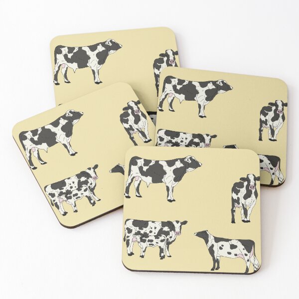 Item preview, Holstein Cows Pattern Yellow designed and sold by Ashley Gagnon.
