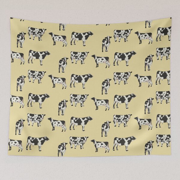 Item preview, Holstein Cows Pattern Yellow designed and sold by Ashley Gagnon.
