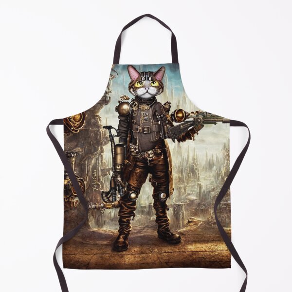 Item preview, Steampunk Pirate Cat With Fantasy Rifle designed and sold by felissimha.